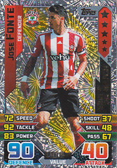 Jose Fonte Southampton 2015/16 Topps Match Attax Man of the Match #397